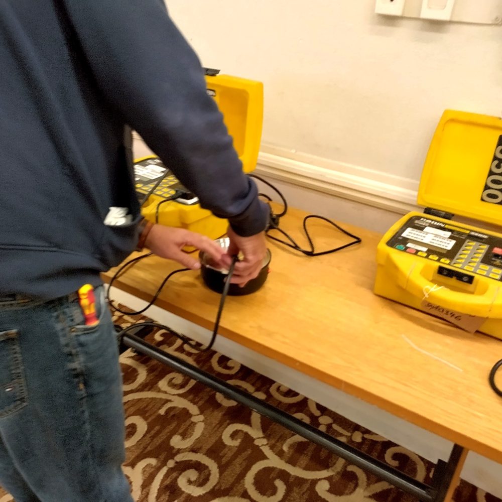 Hands-on PAT testing demonstration with portable appliance tester